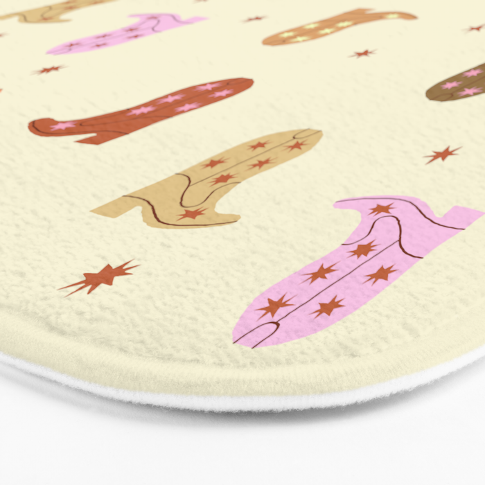 Cowgirl boots pattern Bath Mat Gallery Image 3