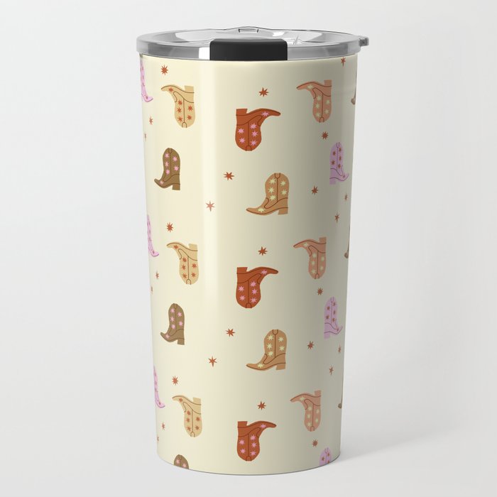 Cowgirl boots pattern Travel Mug Gallery Image 1