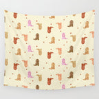 Cowgirl boots pattern Wall Tapestry Gallery Image 4