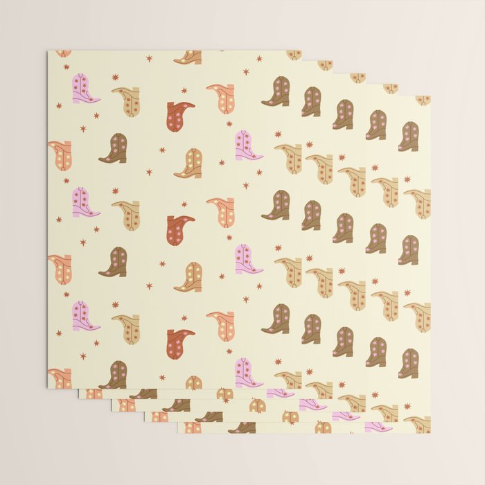 Cowgirl boots pattern Wrapping Paper Gallery Image 3