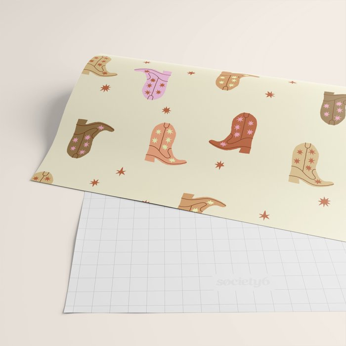 Cowgirl boots pattern Wrapping Paper Gallery Image 2
