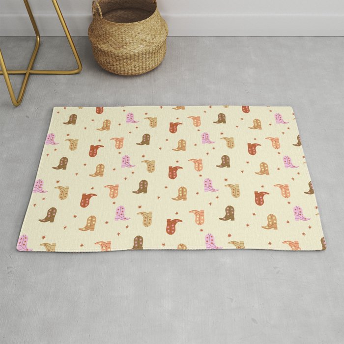 Cowgirl boots pattern Rug Gallery Image 1