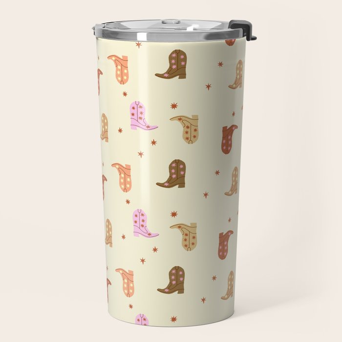 Cowgirl boots pattern Travel Mug Gallery Image 2