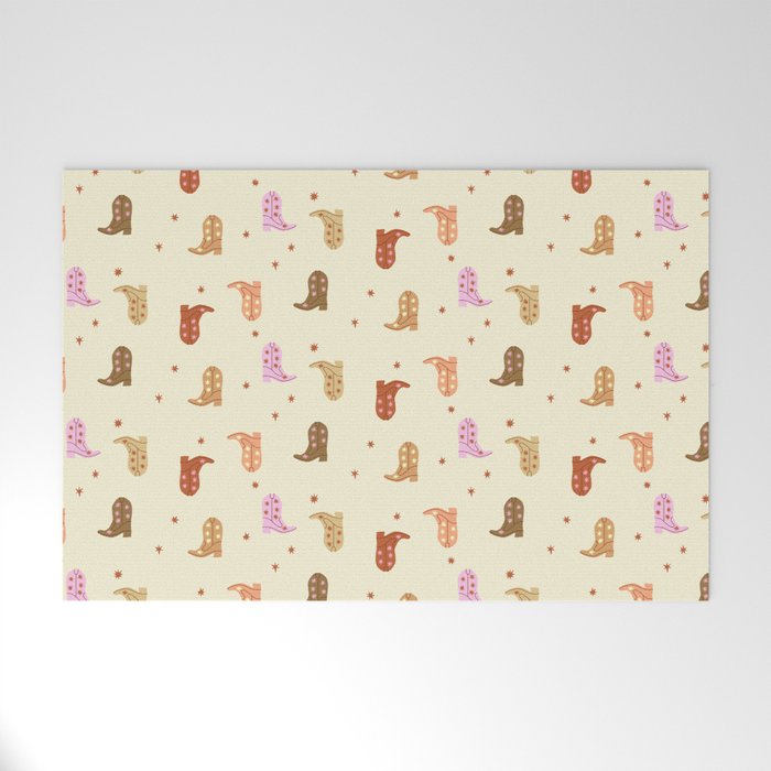 Cowgirl boots pattern Welcome Mat Gallery Image 1