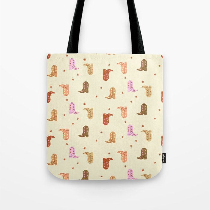 Cowgirl boots pattern Tote Bag Gallery Image 1