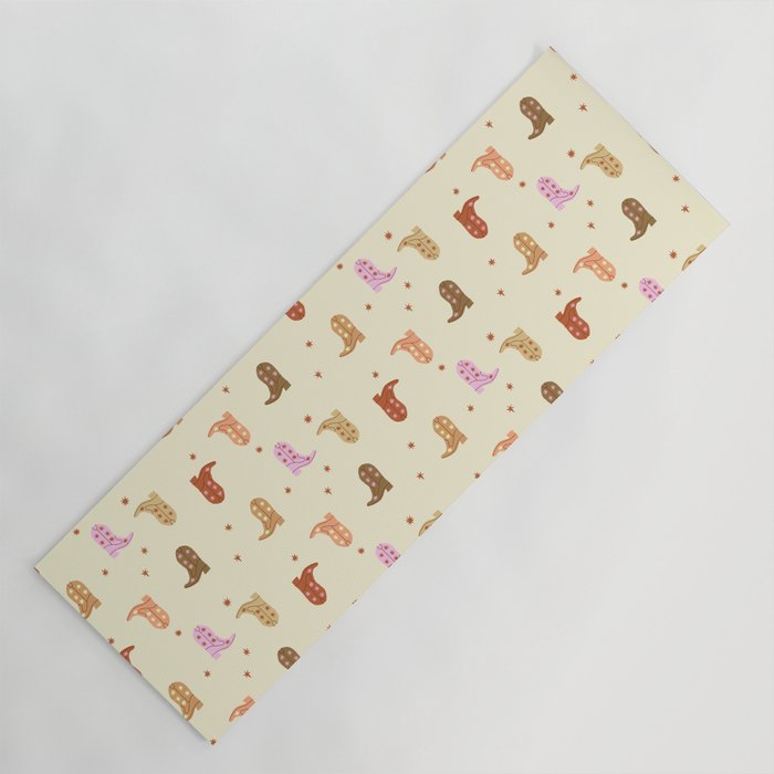 Cowgirl boots pattern Yoga Mat Gallery Image 1