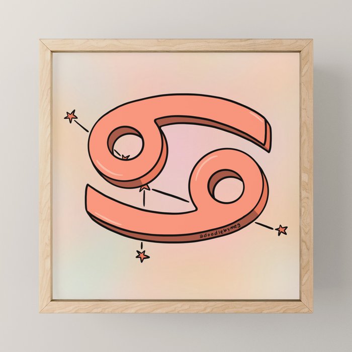 Cancer Symbol Mini Art Print Gallery Image 1