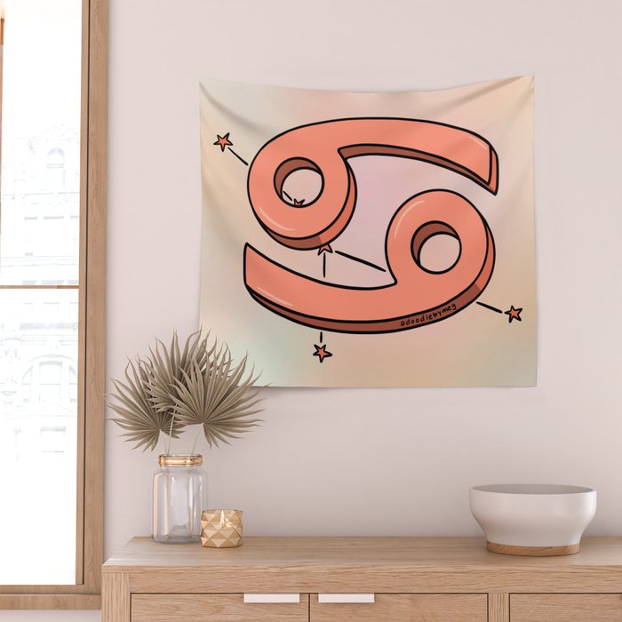Cancer Symbol Wall Tapestry Gallery Image 2