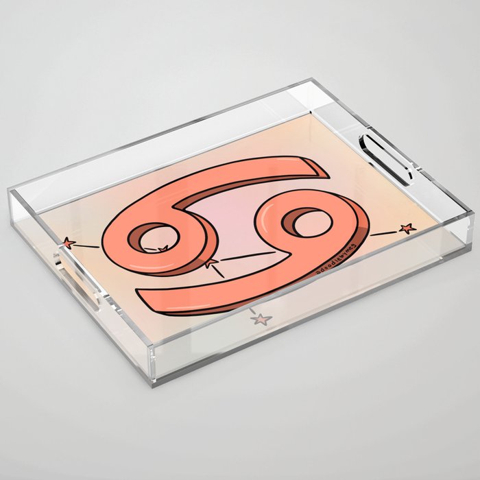 Cancer Symbol Acrylic Tray Gallery Image 1