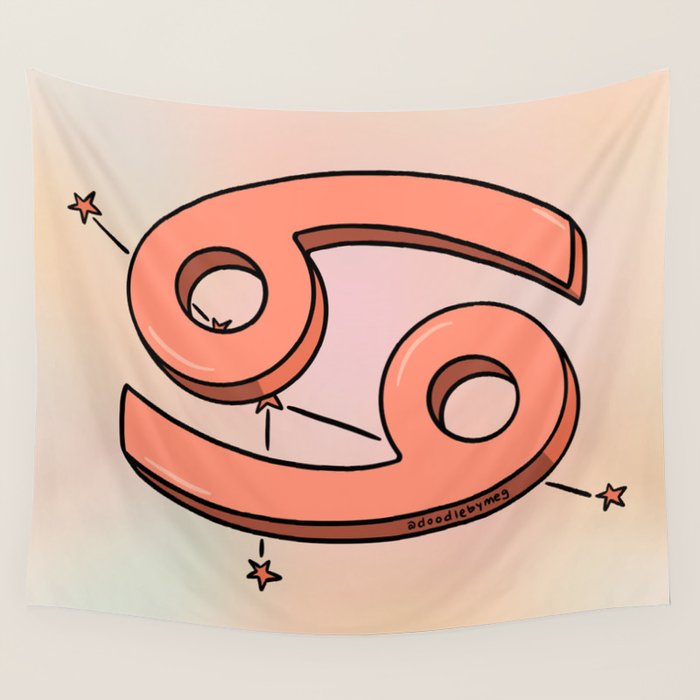 Cancer Symbol Wall Tapestry Gallery Image 4