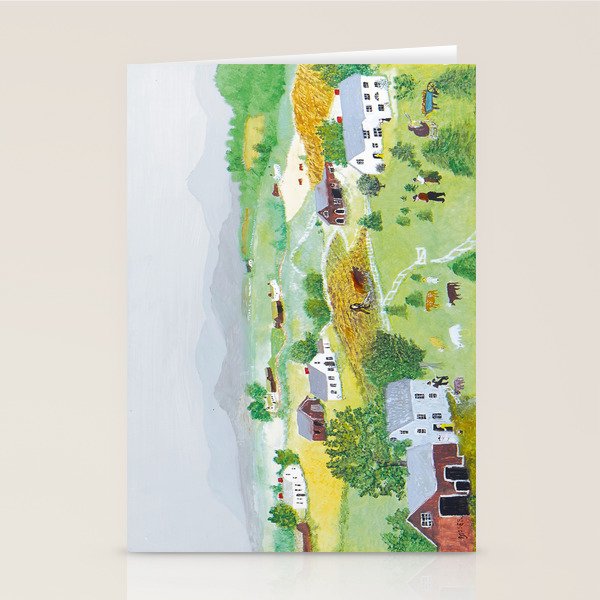 Anna Mary Robertson 'Grandma' Moses Mountains American Folk Art Stationery Card Gallery Image 1