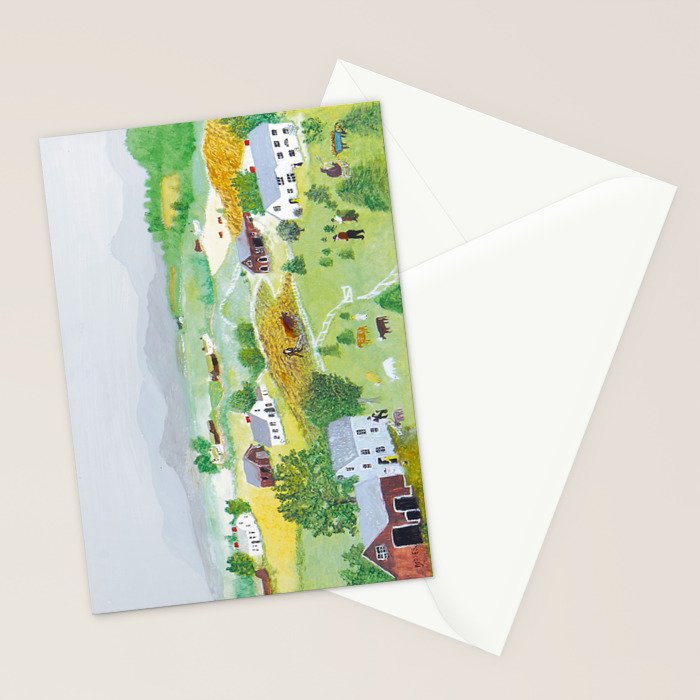 Anna Mary Robertson 'Grandma' Moses Mountains American Folk Art Stationery Card Gallery Image 2