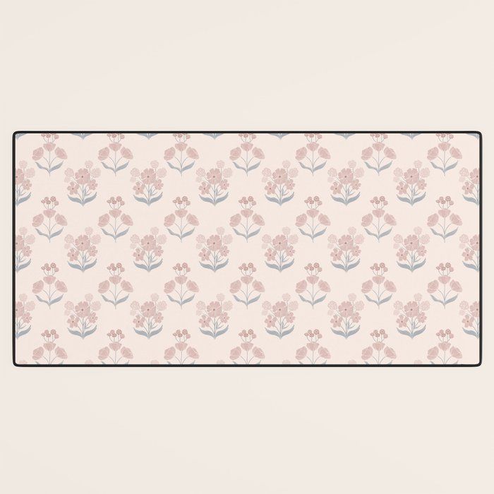 Dusty Rose Classic Floral Desk Mat Gallery Image 3