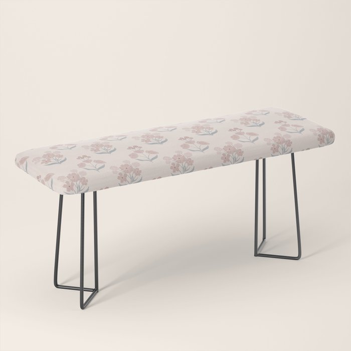 Dusty Rose Classic Floral Bench Gallery Image 1