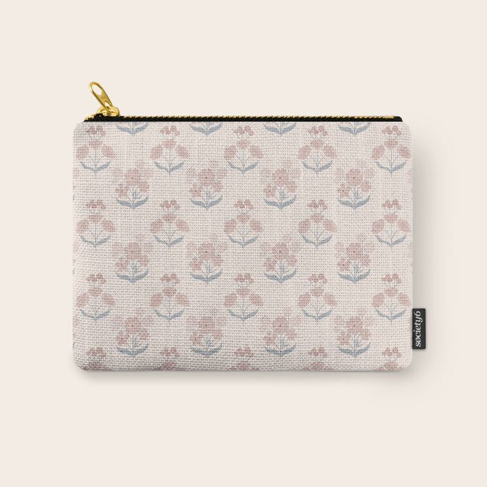 Dusty Rose Classic Floral Carry All Pouch Gallery Image 1