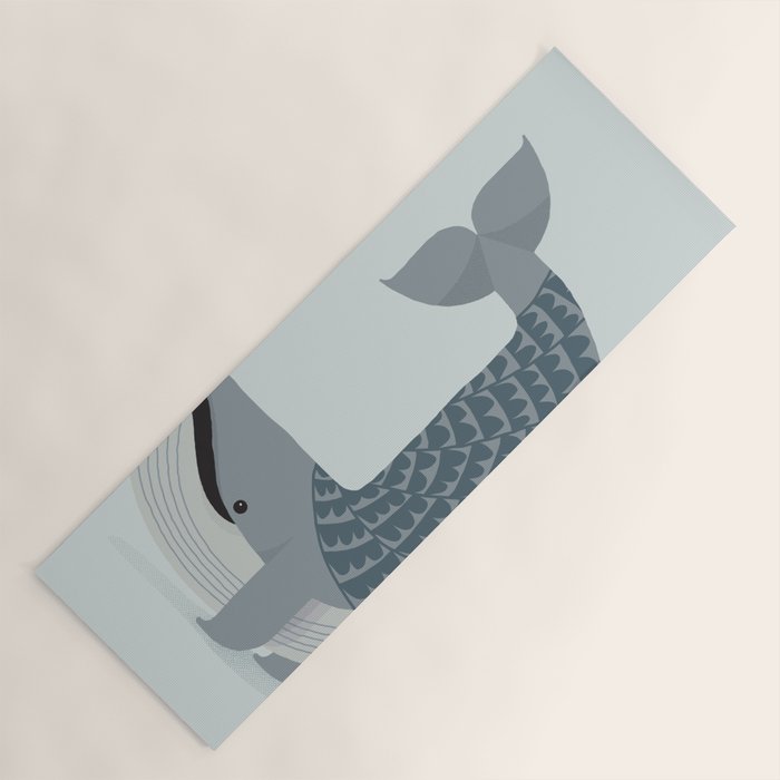Whimsical Blue Whale Yoga Mat Gallery Image 1