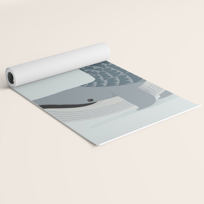 Whimsical Blue Whale Yoga Mat Gallery Image 2