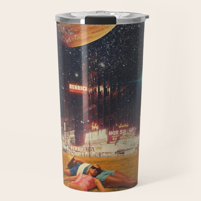 a postcard from year 2349 Travel Mug Gallery Image 1