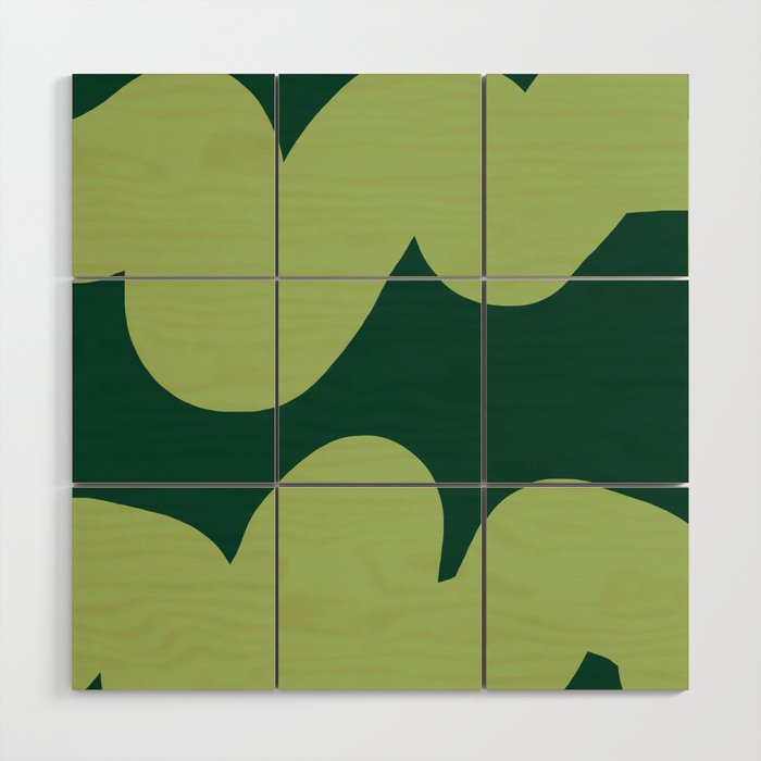 goofy green Wood Wall Art Gallery Image 1