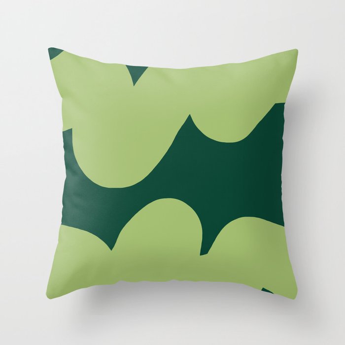 goofy green Throw Pillow Gallery Image 1