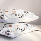 Basketball Fun Comic Illustration Pattern with Balls on Grey Background Pillow Sham Gallery Image 3