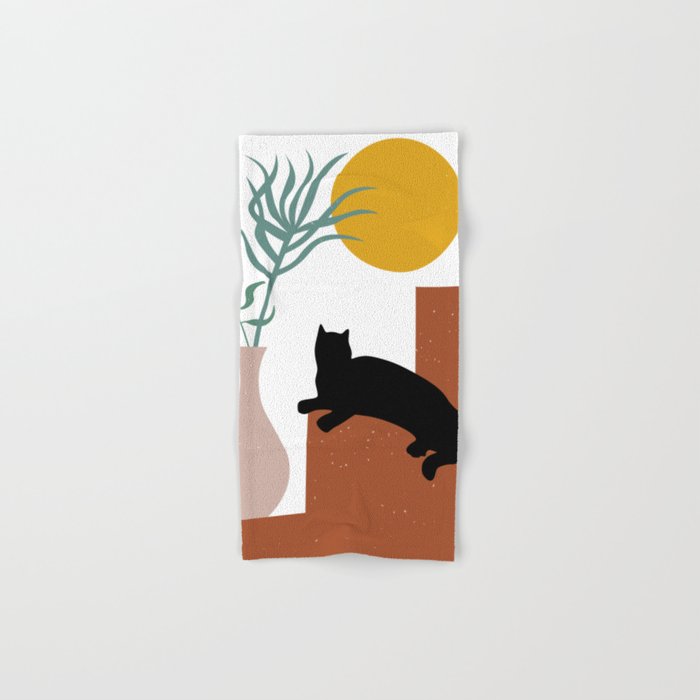 The Cat and The Sun II Towels Gallery Image 1