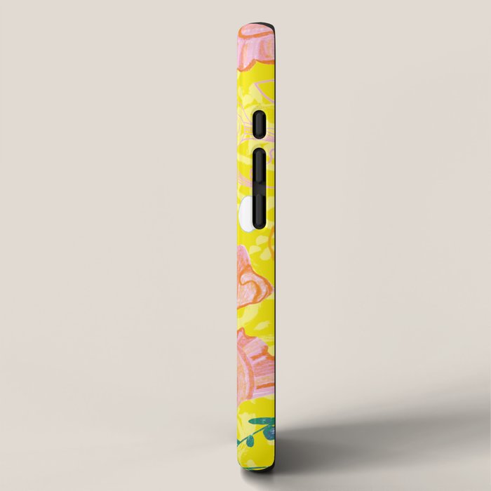 Coastal Oysters on the Beach in Lemon Yellow & Peach iPhone Case Gallery Image 2