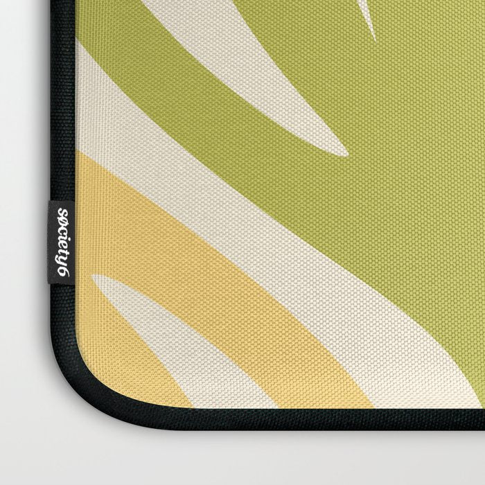 Maldives Abstract Botanical Pattern in Retro Light Green Blush Orange Yellow Cream Laptop Sleeve Gallery Image 3