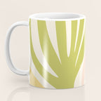 Maldives Abstract Botanical Pattern in Retro Light Green Blush Orange Yellow Cream Coffee Mug Gallery Image 3
