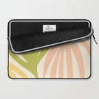 Maldives Abstract Botanical Pattern in Retro Light Green Blush Orange Yellow Cream Laptop Sleeve Gallery Image 2