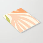 Maldives Abstract Botanical Pattern in Retro Light Green Blush Orange Yellow Cream Notebook Gallery Image 2