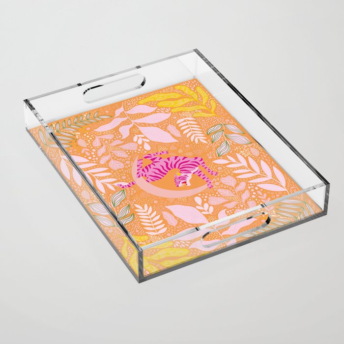 Tiger Moon in Tangerine Acrylic Tray Gallery Image 1