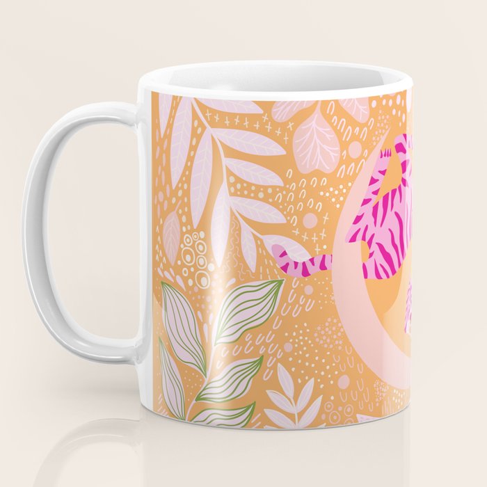 Tiger Moon in Tangerine Coffee Mug Gallery Image 3