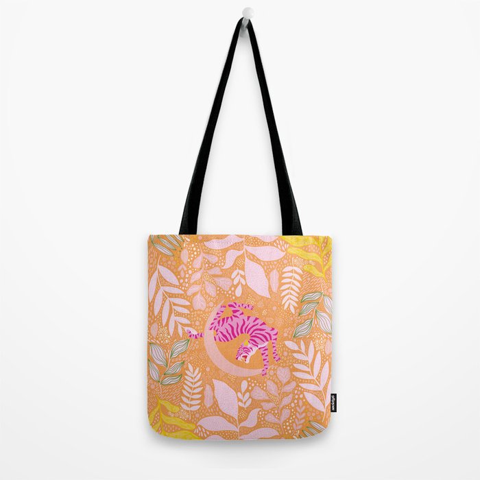 Tiger Moon in Tangerine Tote Bag Gallery Image 2