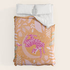 Tiger Moon in Tangerine Duvet Cover Gallery Image 6