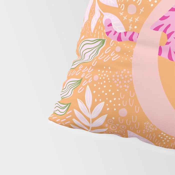 Tiger Moon in Tangerine Pillow Sham Gallery Image 4