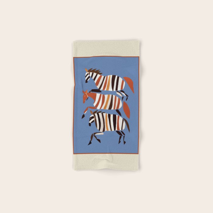 Striped Running Horses Bath Towel Gallery Image 1