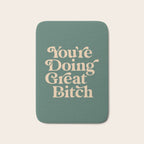 YOUâRE DOING GREAT BITCH vintage green cream Bath Mat Gallery Image 1