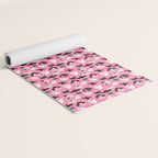 Pink Ghosts, Mushrooms, Bats, and Flowers Pattern Yoga Mat Gallery Image 2