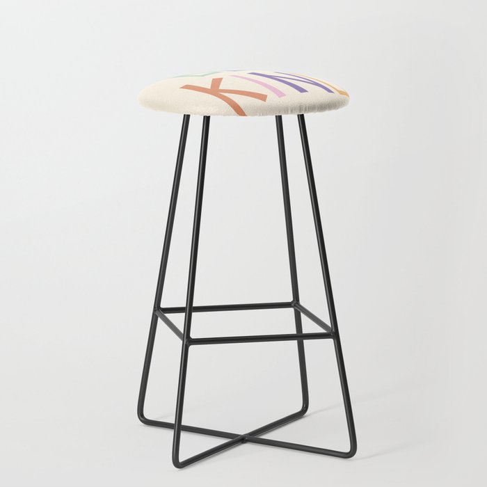 Be kind pastel colors Stool Gallery Image 1