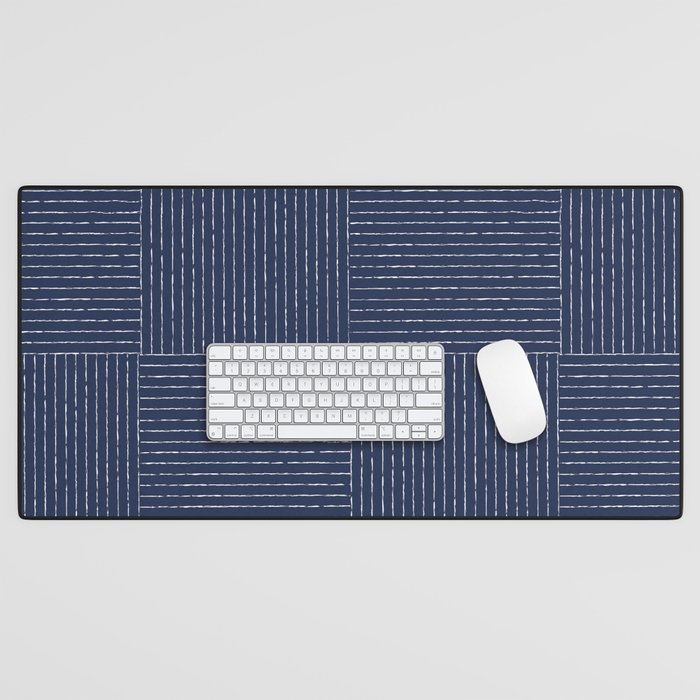 Lines III (Navy) Desk Mat Gallery Image 1