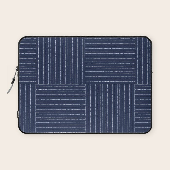 Lines III (Navy) Laptop Sleeve Gallery Image 1