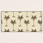 Etched Palm Trees on Vintage Linen Desk Mat Gallery Image 3
