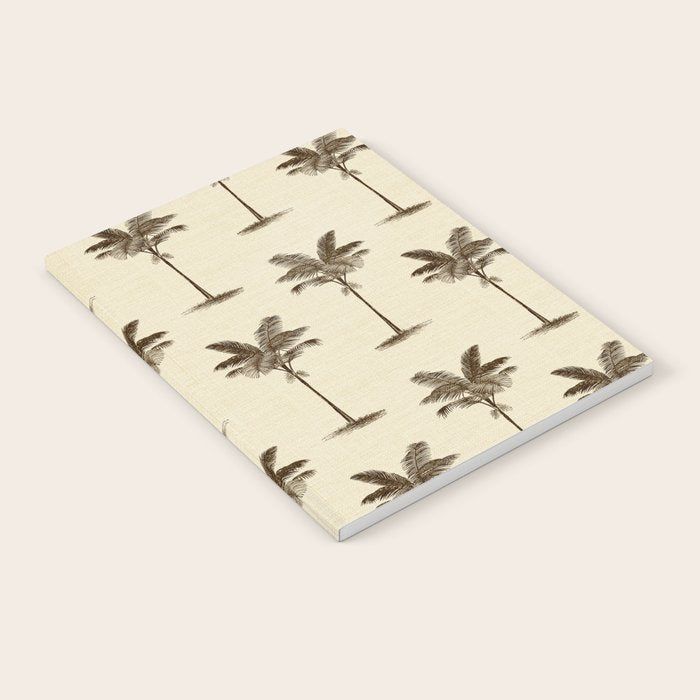 Etched Palm Trees on Vintage Linen Notebook Gallery Image 2