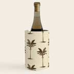 Etched Palm Trees on Vintage Linen Wine Chiller Gallery Image 2