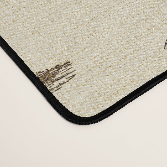 Etched Palm Trees on Vintage Linen Desk Mat Gallery Image 4