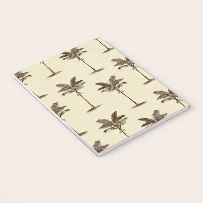 Etched Palm Trees on Vintage Linen Notebook Gallery Image 3
