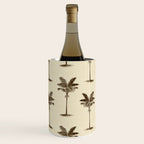 Etched Palm Trees on Vintage Linen Wine Chiller Gallery Image 1