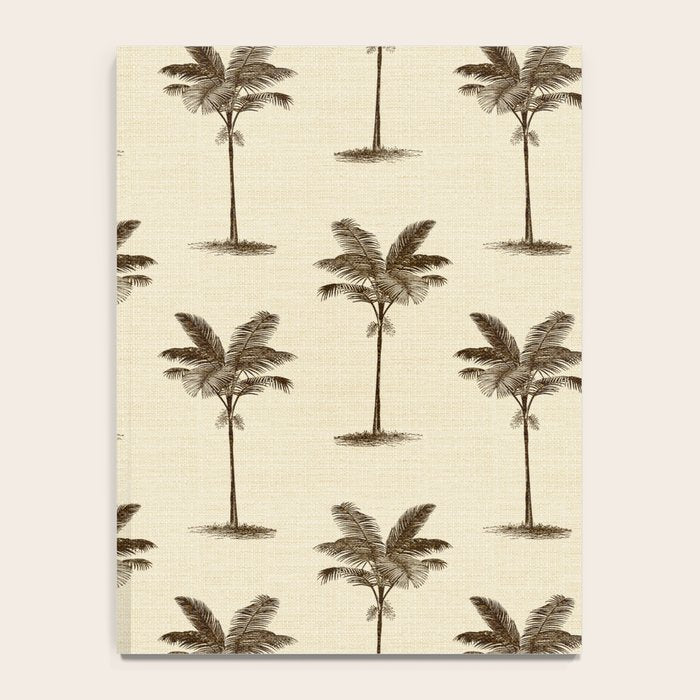 Etched Palm Trees on Vintage Linen Notebook Gallery Image 4