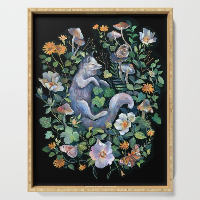 White Fox Garden Serving Tray Gallery Image 1